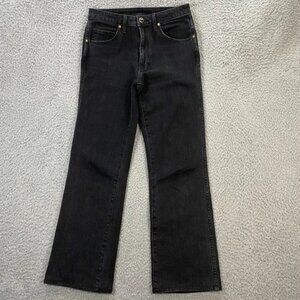 Khaite Vivian Jeans Womens size 27 Bootcut High Rise Stretch Black Denim